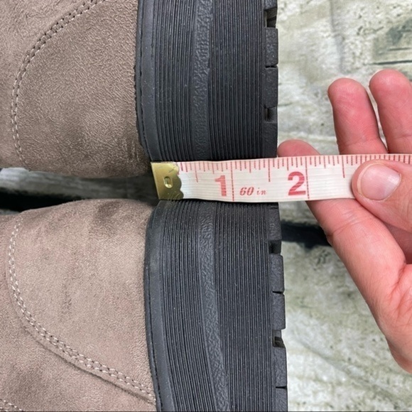 OLIVIA MILLER Taupe Hyder Embellished Boots 8 - Picture 9 of 13